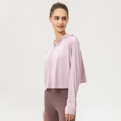 Outdoor Sports UV Protection Long Sleeve Quick Dry Breathable Cycling And Running Jacket - Purple - View 1