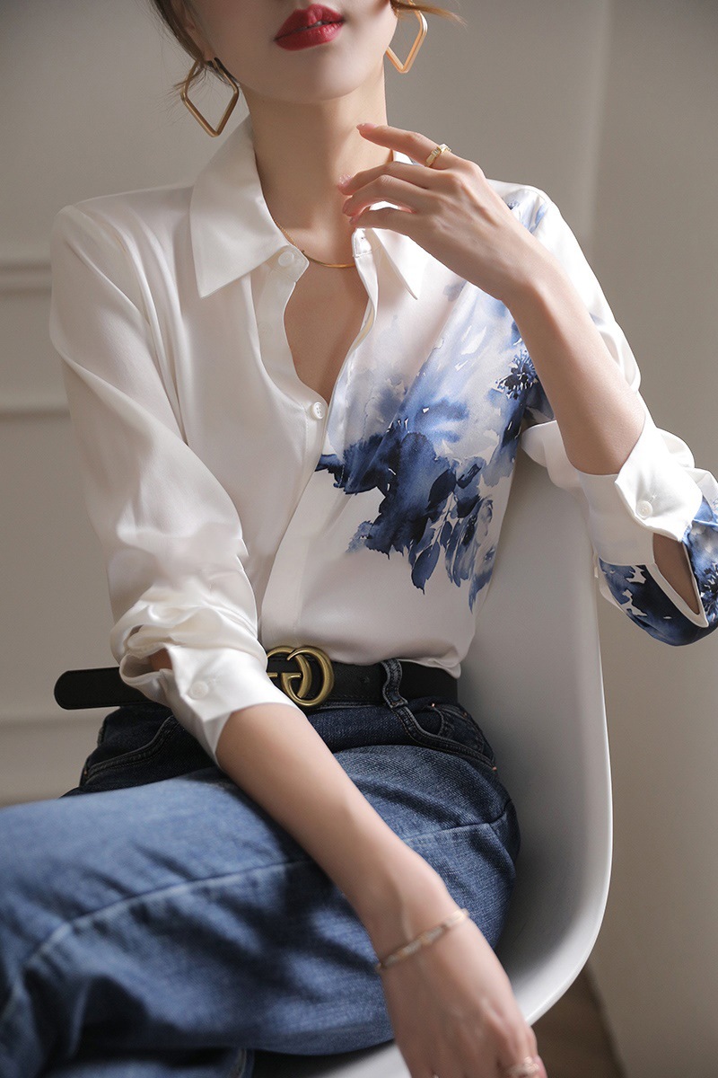 Title 3, Satin Silk Shirt Women