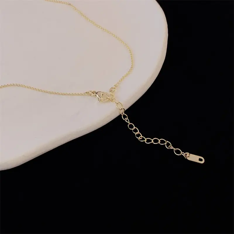 Women's Vintage Love Green Crystal Zirconia Collarbone Chain
