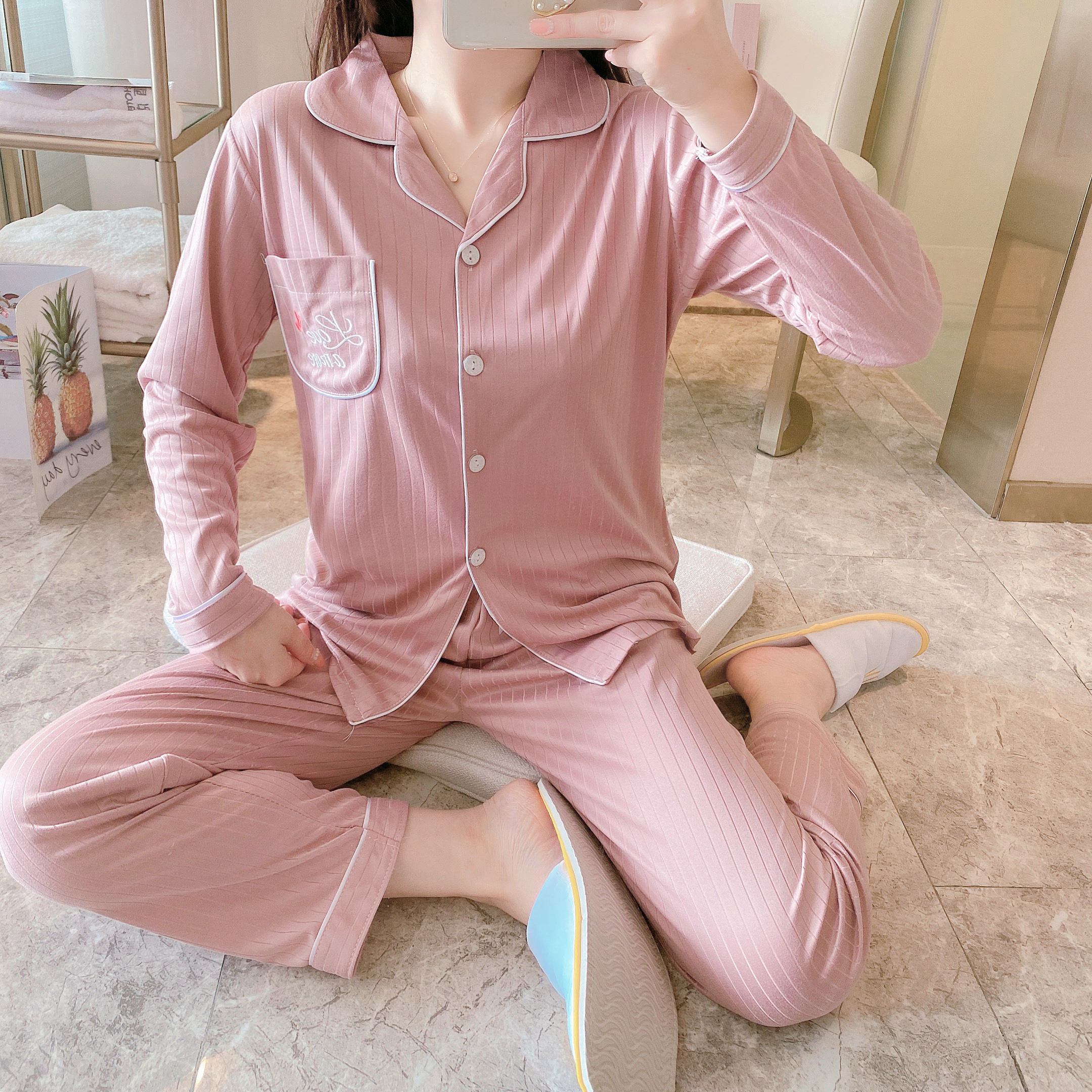 Title 12, Two-piece pajamas with pure cotton buttons