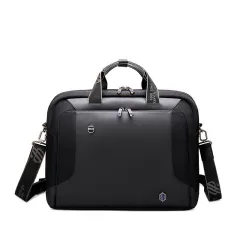 Casual One-shoulder Messenger Bag Large-capacity Conference Computer - Black - View 1