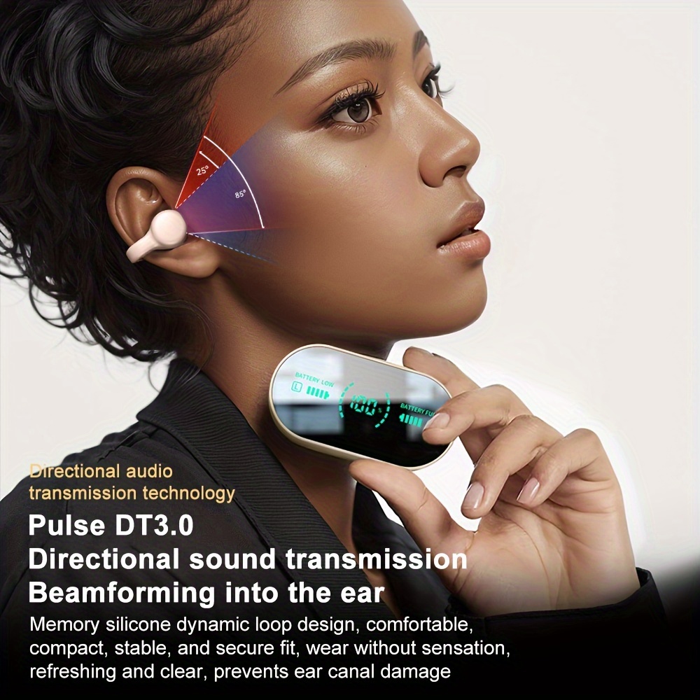 Wireless Open-back Headphones, Bluetooth Clip-on Earbuds, Sports Headphones, Ultra-lonoBattery Life, Unisex, Suitable For Everyday Wear, Christmas Gift, Birthday Gift.