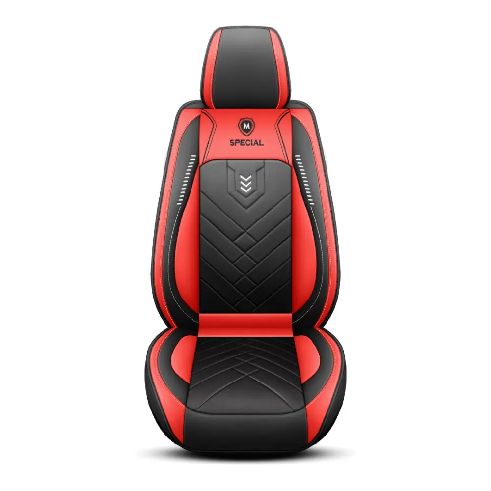 Sport Rocket Design Racing Car Seat Covers Red Black