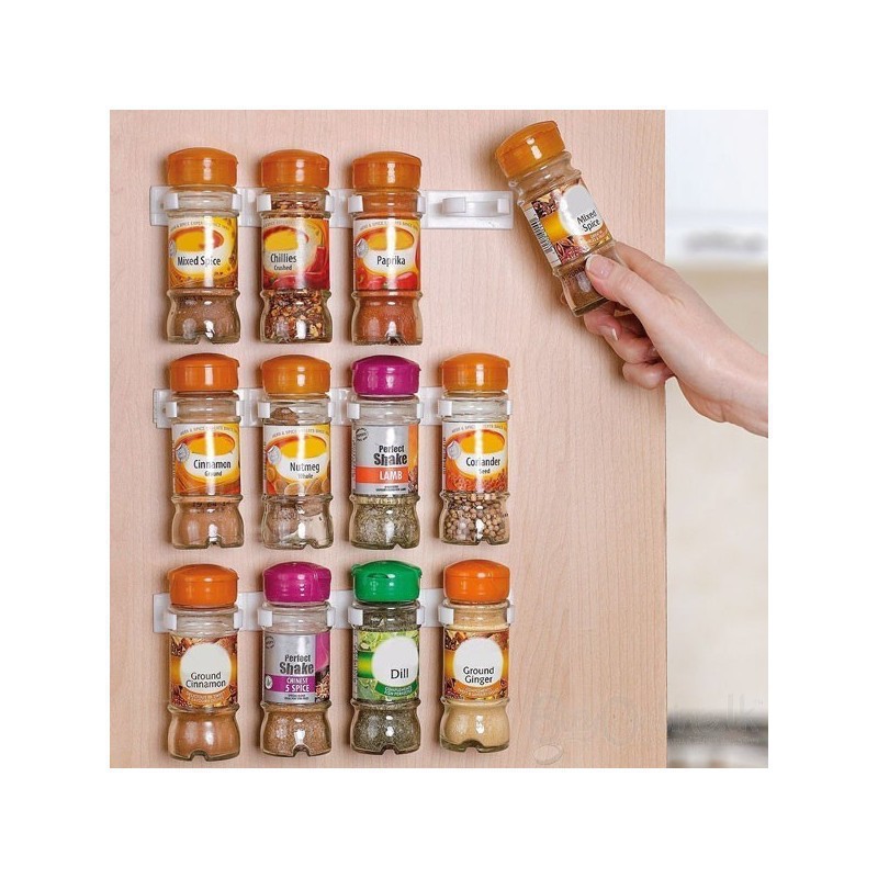 Title 1, Kitchen Shelves Seasoning Jar Storage Rack Simp...