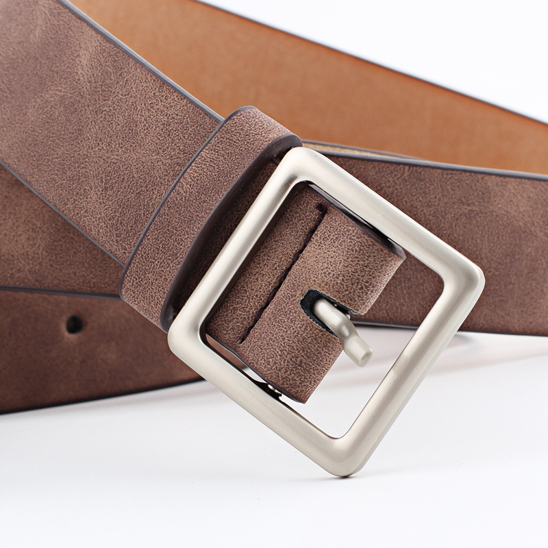 Title 13, All-match Square Buckle Pu Fashion Trend Belt