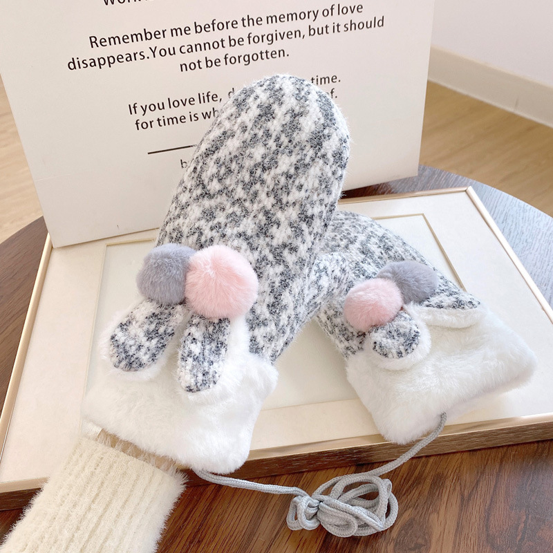 Winter Plush Thickened Knitting Gloves - Image 4