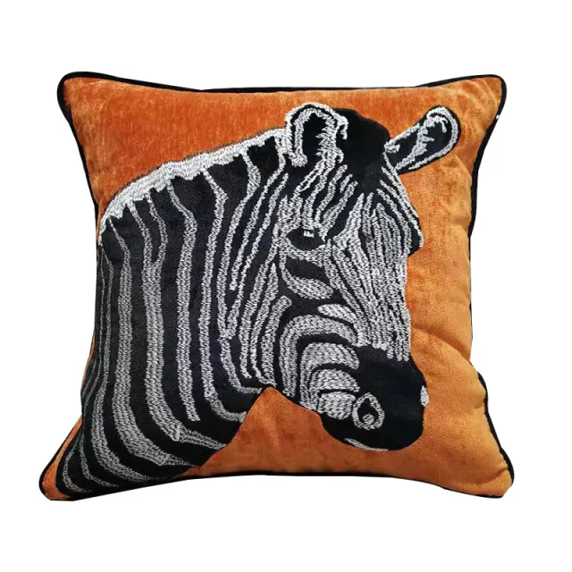 Simple Nordic Living Room Sofa Embroidery Throw Pillow Sofa Back Cover Pillowcase - Shop at LoveMi