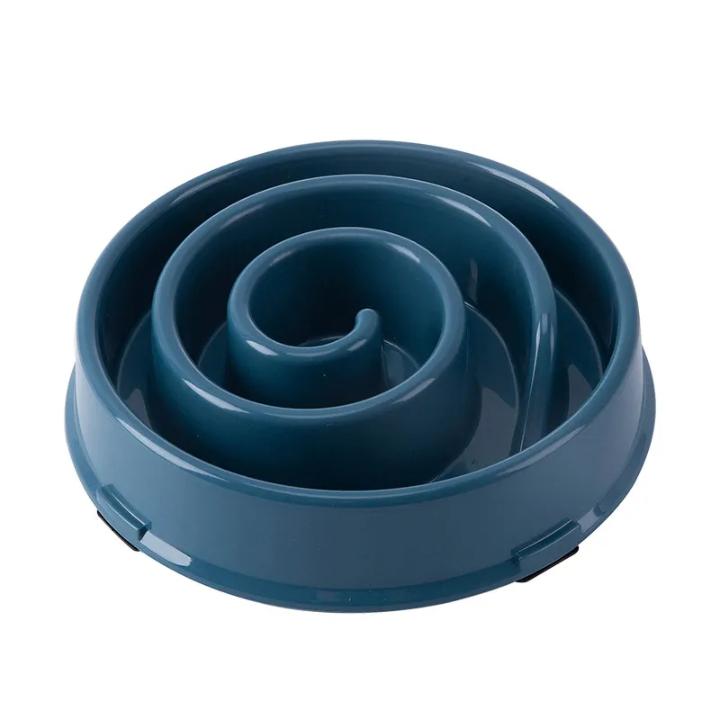 Cat Slow Anti-tipping Stamens Bowl - Dark Blue