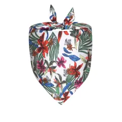 Pet Summer Triangle Scarf Hawaiian Cat And Dog - White - View 1