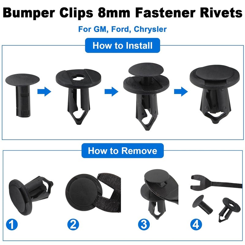 130Pcs Clips Fit Ford Fiesta Wheel Arch Splash Guard Shield Bumper Wing Lining — image 5