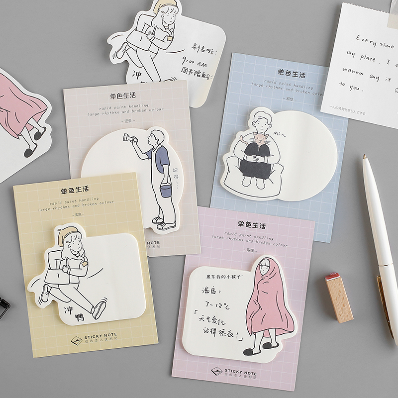 Post-it Notes, Monochrome Life Series, Creative Tear-off Message Notes