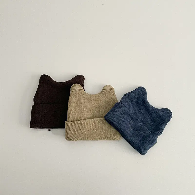 Children's Woolen Cap Knitted Pullover Cap