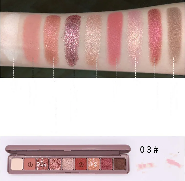 Keyboard Fingertip Nine Colour Eye Shadow Disk - Abstract
