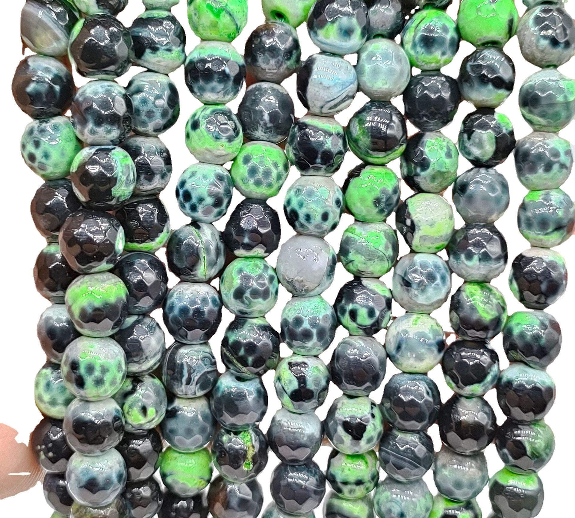 Title 1, Green Fire Agate Cut Jewelry Accessories