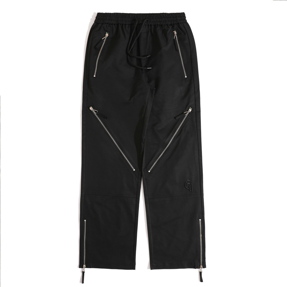 Title 5, Tide Brand Zippered Slit Loose Straight Trouser...