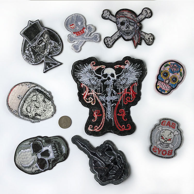Fashion Personality Skull Embroidery Cloth Sticker — image 1