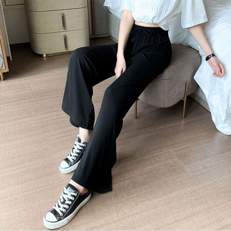 Title 4, Summer New Style Ice Silk Wide-Leg Pants Women