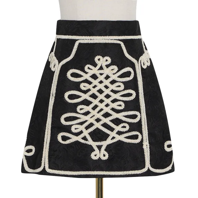 Fashion Simple High Waist A line Skirt Black - Shop at LoveMi