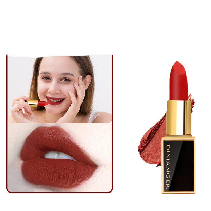 Non stick Cup Moisturizing Velvet Matte Lipstick Maple Leaf Red - Shop at LoveMi