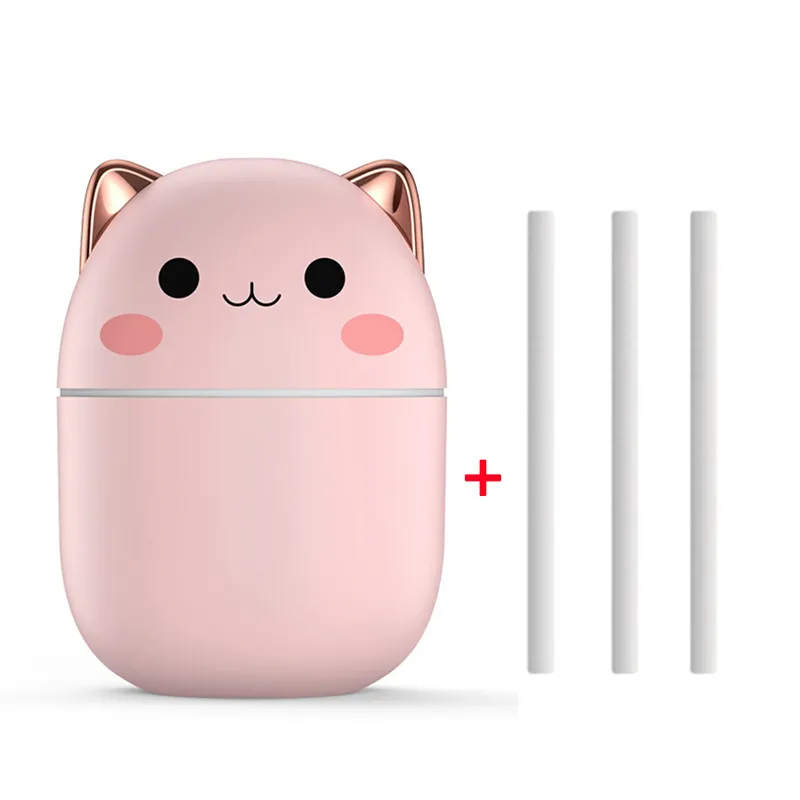 Air Humidifier Cute Cat Ultra-Silent USB Office Household Bedroom Car Aromatherapy Air Purifier With Led Cool Mist Spray – image 6