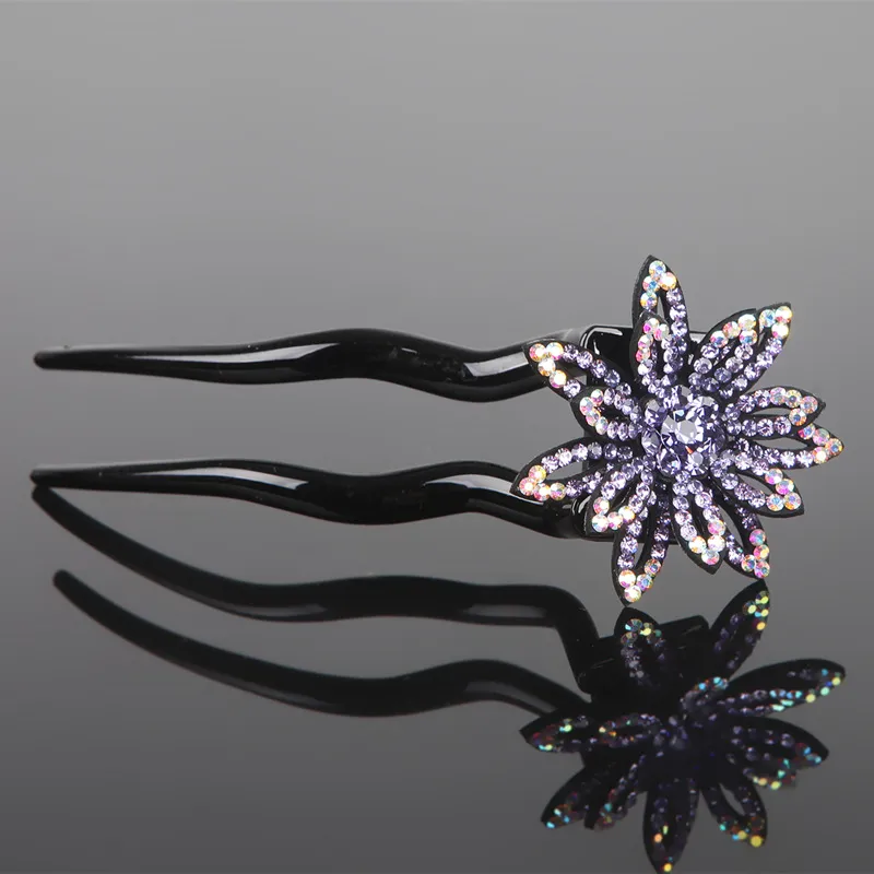 Classical Plate Hair Accessories U-shaped Hairpin Ancient Style Adult All-match Hairpin - Purple