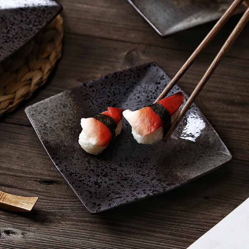 Japanese Style Home Creative Ceramic Nine Compartments Square Plate Tableware