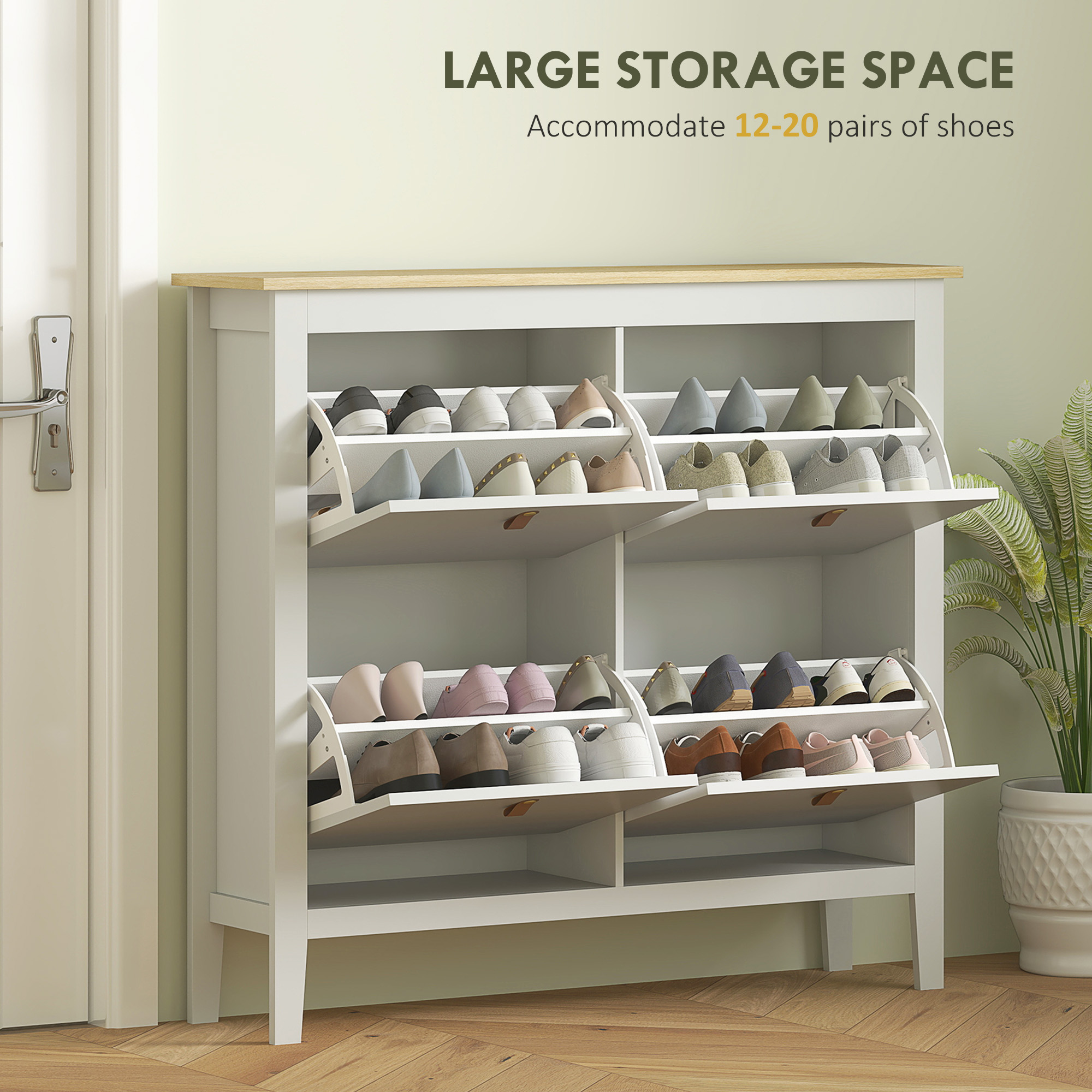 Modern Four Drawer Shoe Cabinet — image 9