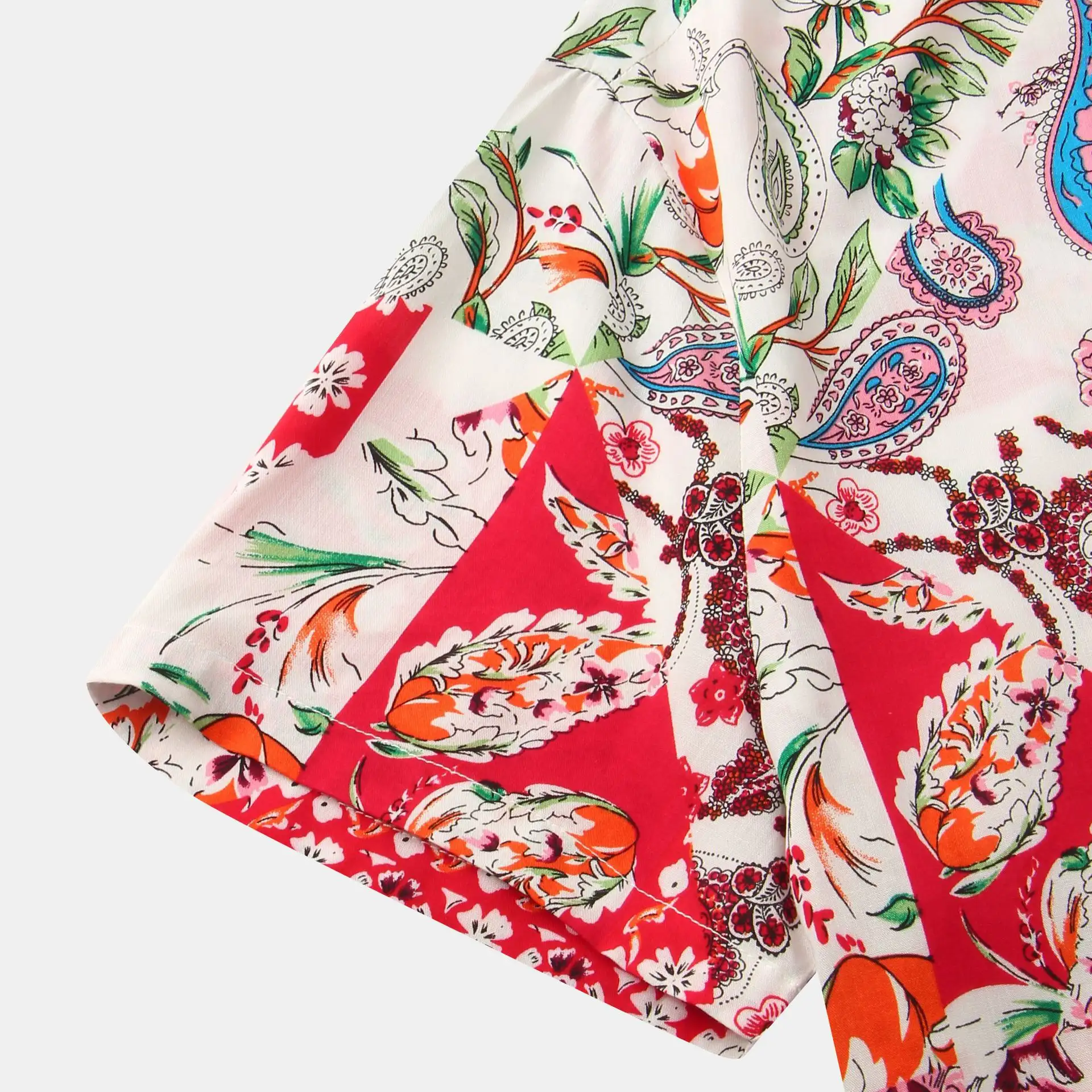 Men's Casual Short Sleeve Floral Shirt