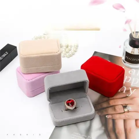 Jewelry Box Box Flannelette Ring Box
