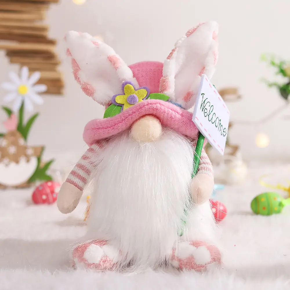 Cute Bunny Ears Faceless Old Man Doll Goblin