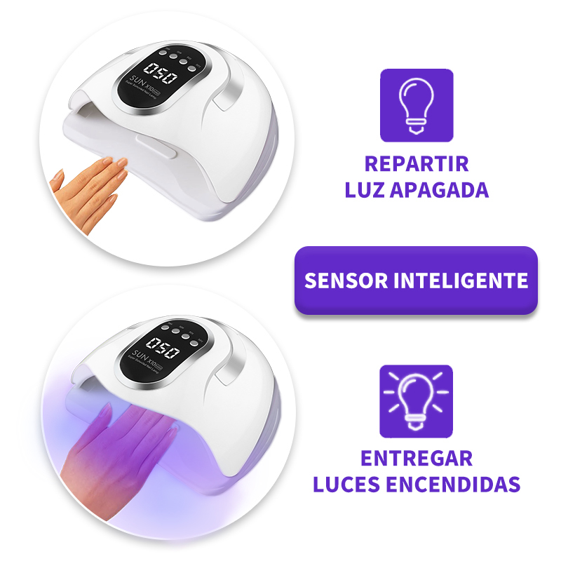 UV LED Nail Lamp, Nail Dryer For Gel Polish With 45Pcs Lamp Beads And Automatic Sensor 4 Timer Setting Professional Nail Art Tools