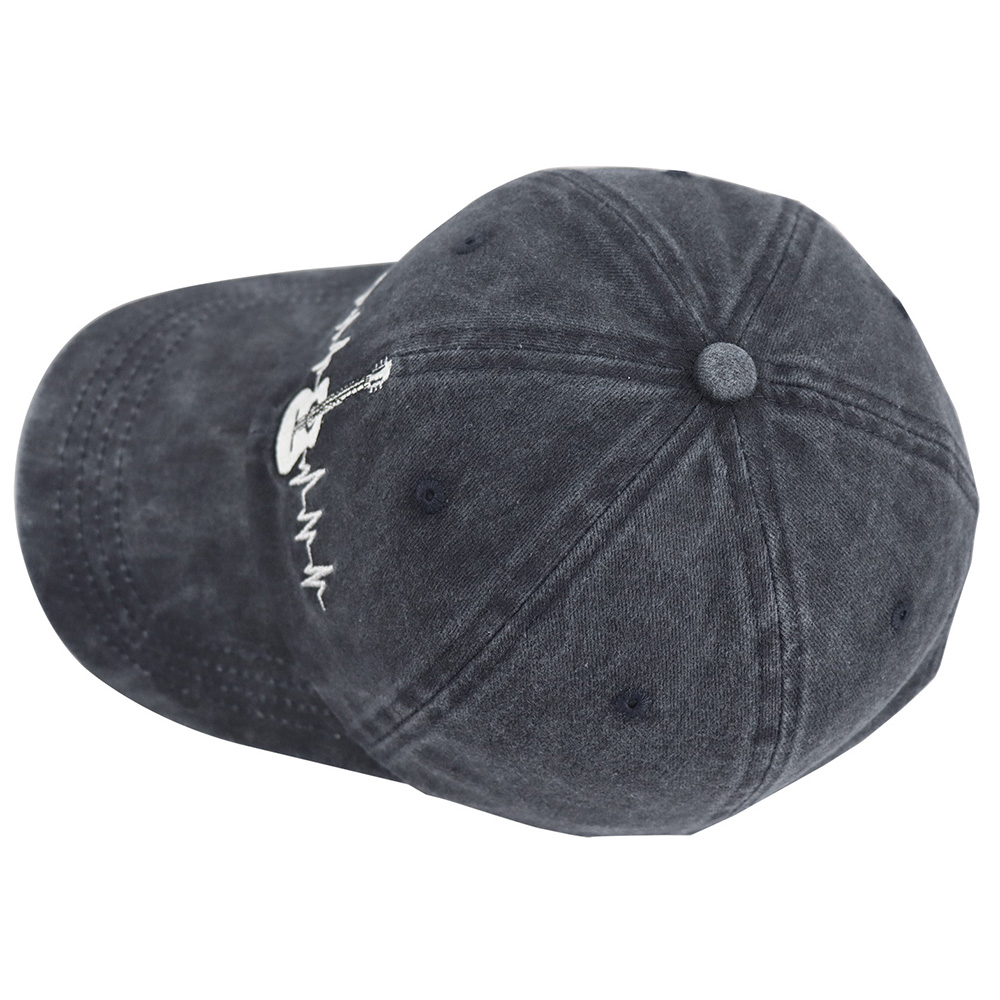 2pcs Guitar Accessories Baseball Cap Guitar Hat Gifts For Women Men, Adjustable Embroidered Wash Cotton Baseball Cap