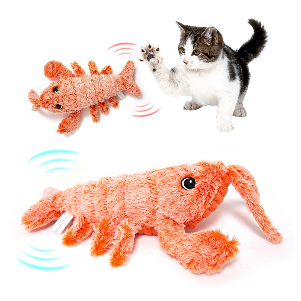 Electric Jumping Toy Shrimp Moving Simulation Lobster Electronic Plush Toys  Stuffed Animal Toy For Pet Dog C2y0 - AliExpress
