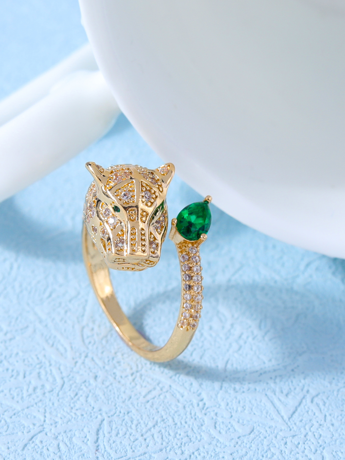 European And American Design Sense Open Snake Personality Simple And Fashionable Ring