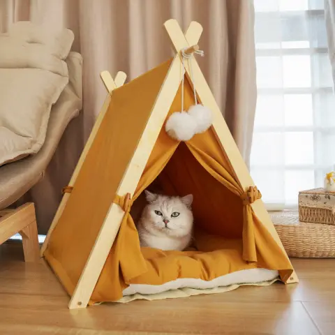 Pet Tent Cat Litter Removable and Washable Striped Canvas