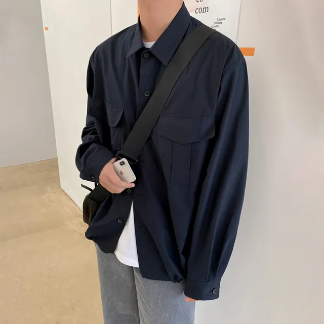 Korean Fashion Cool Loose Shirt Black - Shop at LoveMi