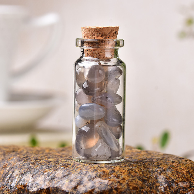 Natural Crystal Gemstone Gravel Drift Bottle