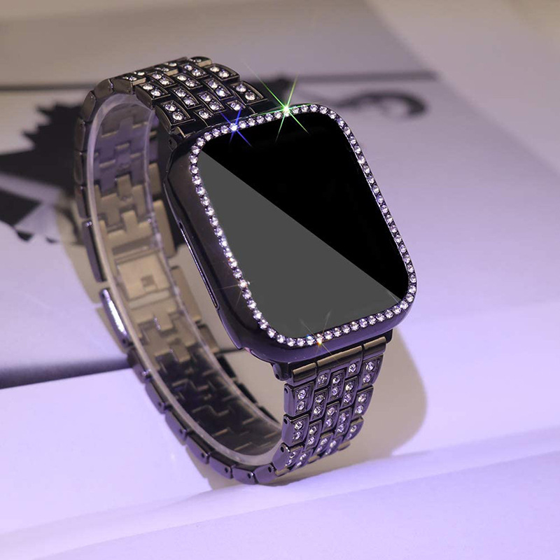 A Set Of Five-row Diamond-studded Straps With A Pc Watch Frame