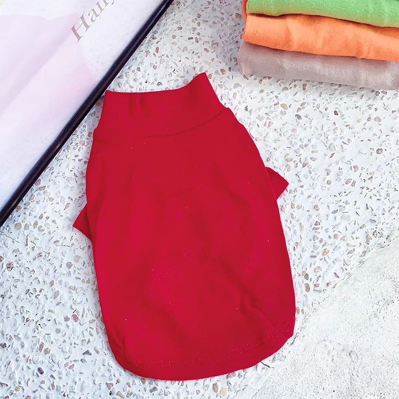 Cotton Bottomed Dog And Cat Anti-hair Small Dog Clothing - Red