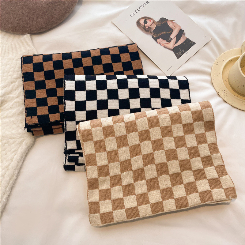 Women's Fashion Plaid Versatile Warm Scarf