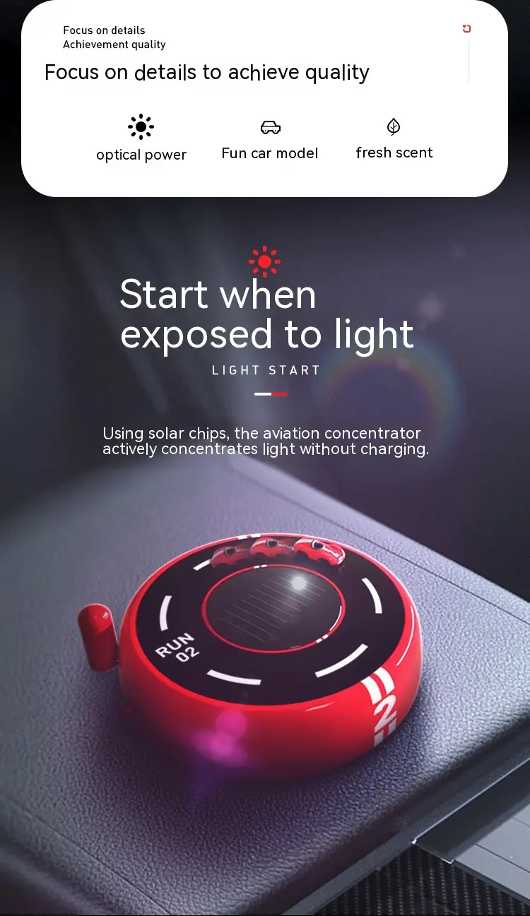 Automobile Aromatherapy Car Light Sense Model Decoration Solar Perfume Creative Personality Fragrance