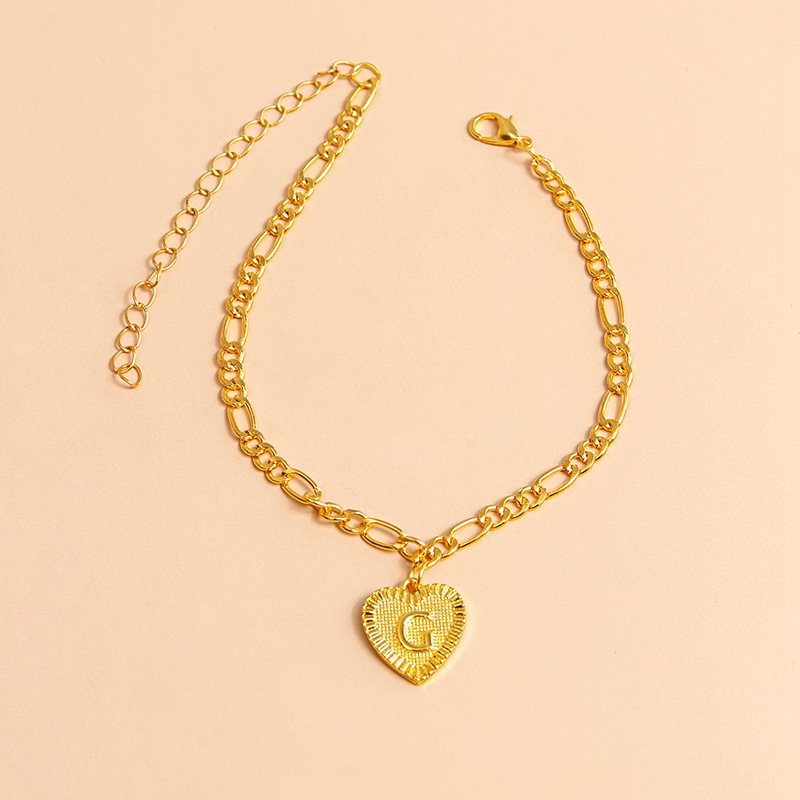 … Color Heart Pendant Foot Bracelets Women
