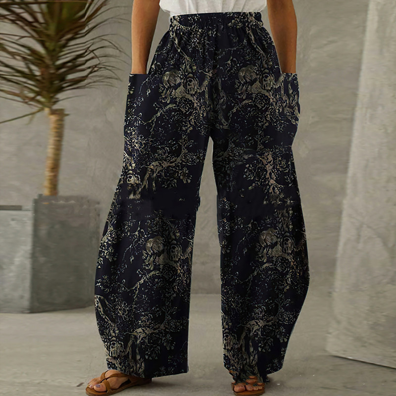 Title 5, Cotton And Linen Casual Ladies Wide-leg Pants