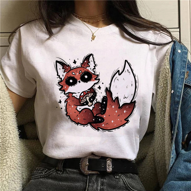 Men's And Women's Fashion Retro Print Short-sleeved Top