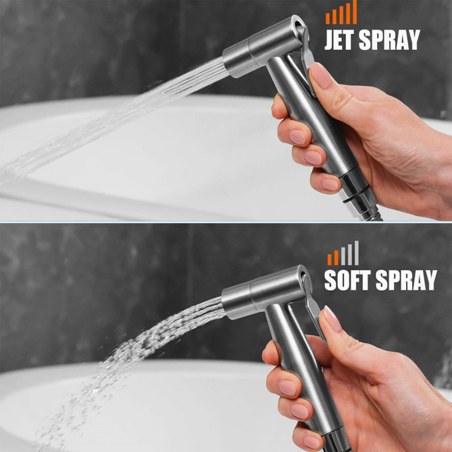 Handheld Shower Head Bidet Attachment - Bathroom Hose Kit & Shattaf Adapter — image 9