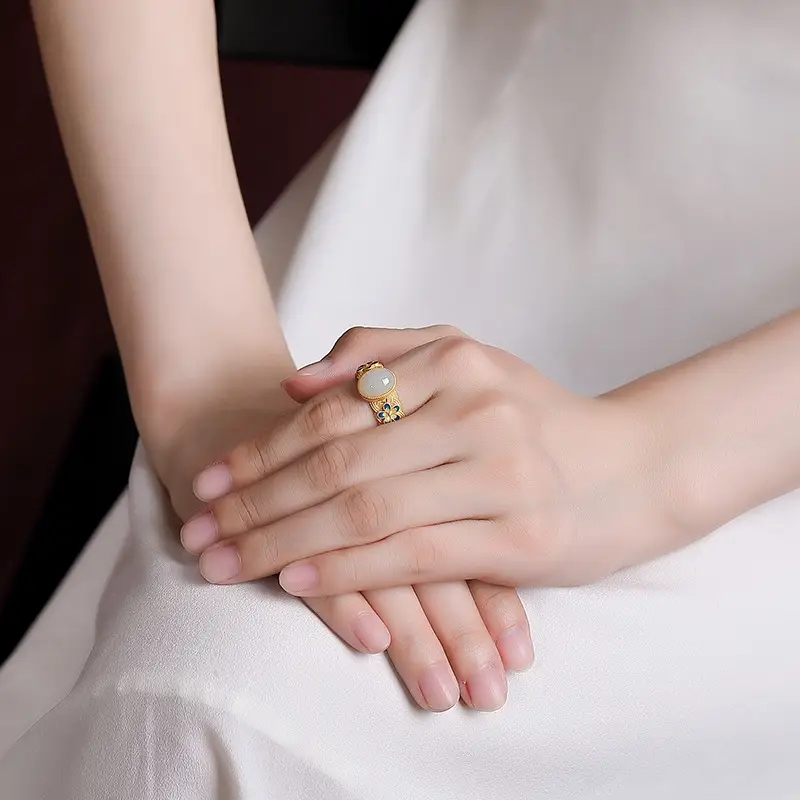 Sterling Silver Gold Plated Wada Craft Ring