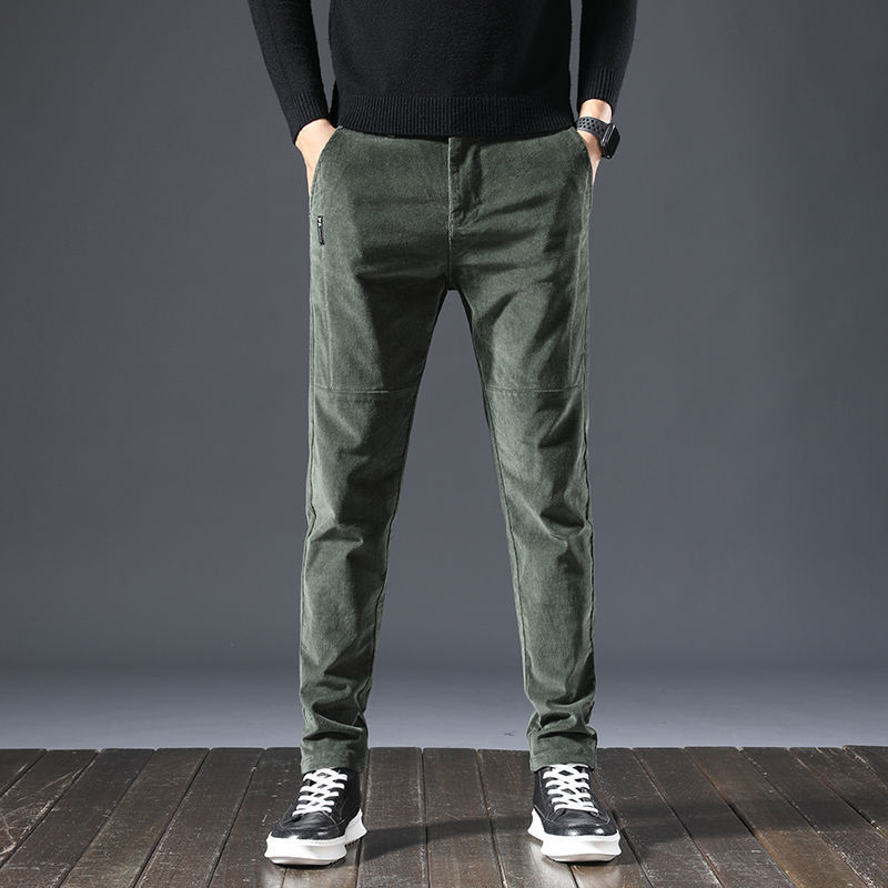 Title 4, Heren Corduroy Casual Broek Herfst Comfort en K...