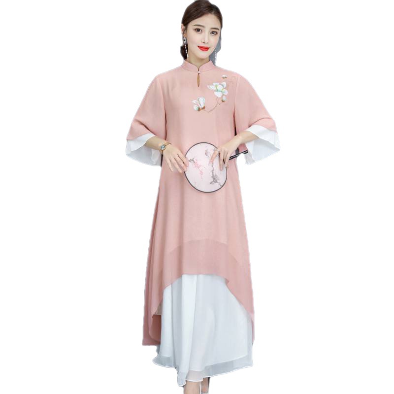 Hand-Painted Chiffon Dress, picture 4 of 5