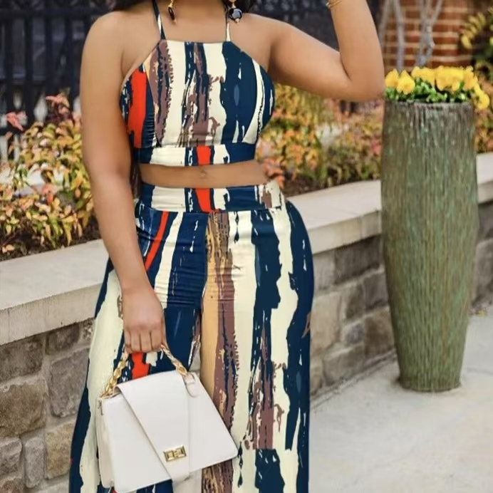 Womens Two Piece crop top Sets Casual Summer Outfits 2 Piece Short Matching Clot - Picture 1 of 1