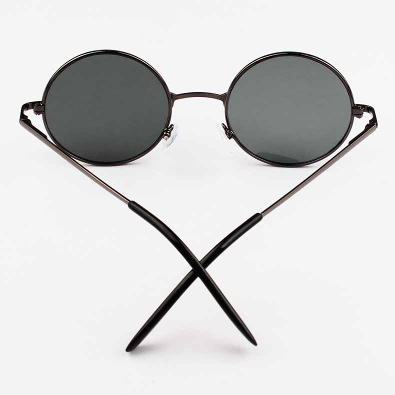 Title 6, Unisex Retro Spring Leg Round Frame Sunglasses